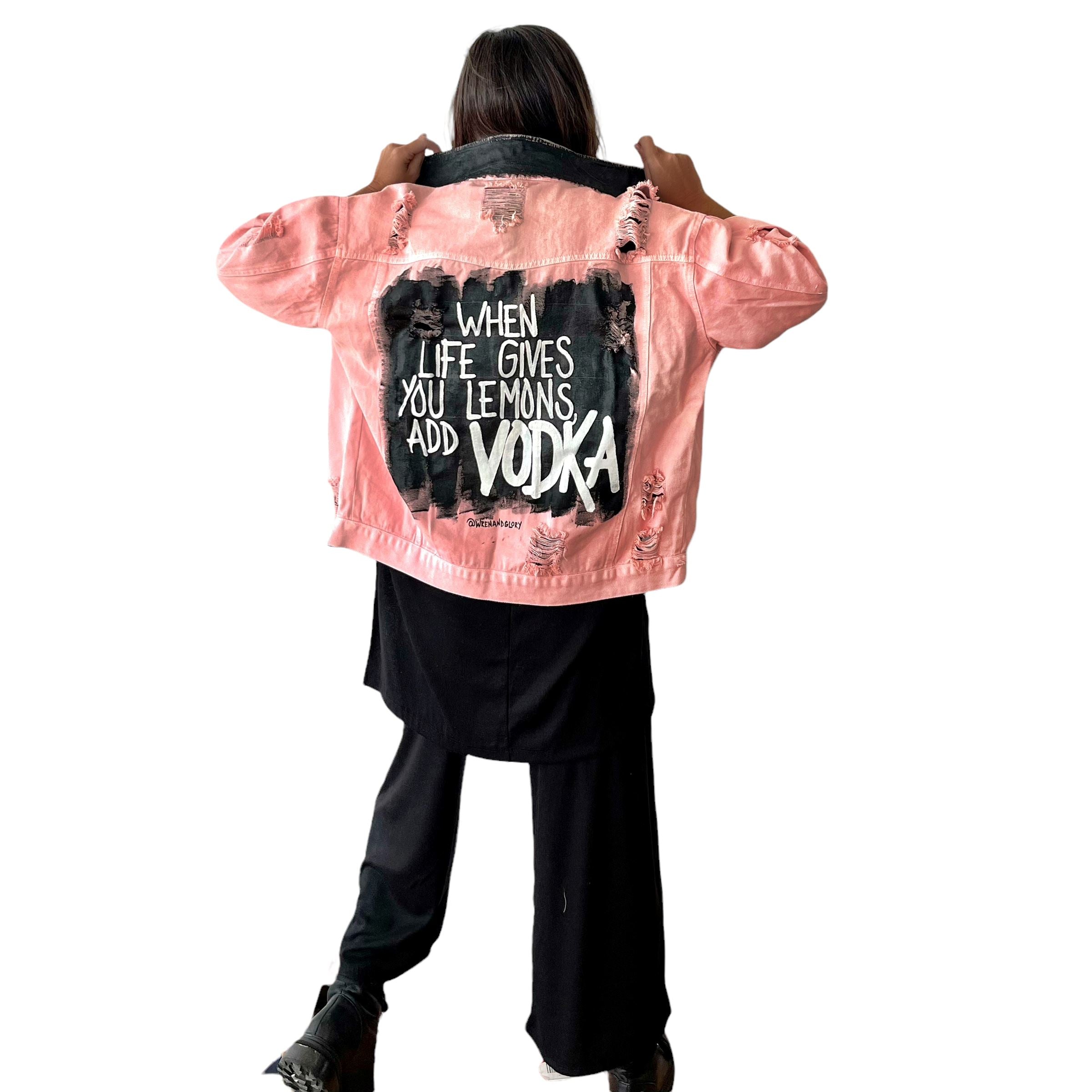 Buy Vodka Please' Denim Jacket by Wren + Glory