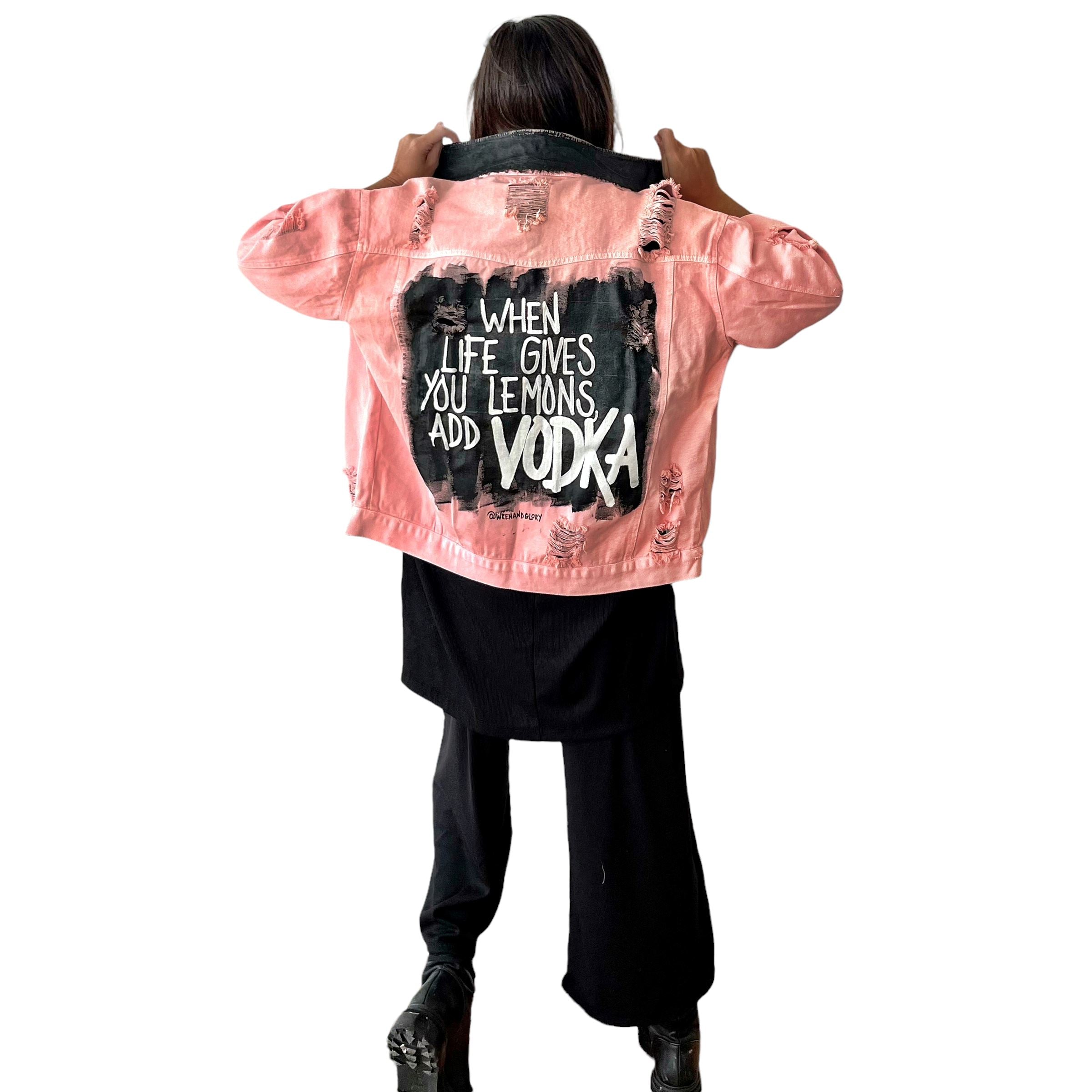 Buy Vodka Please' Denim Jacket by Wren + Glory