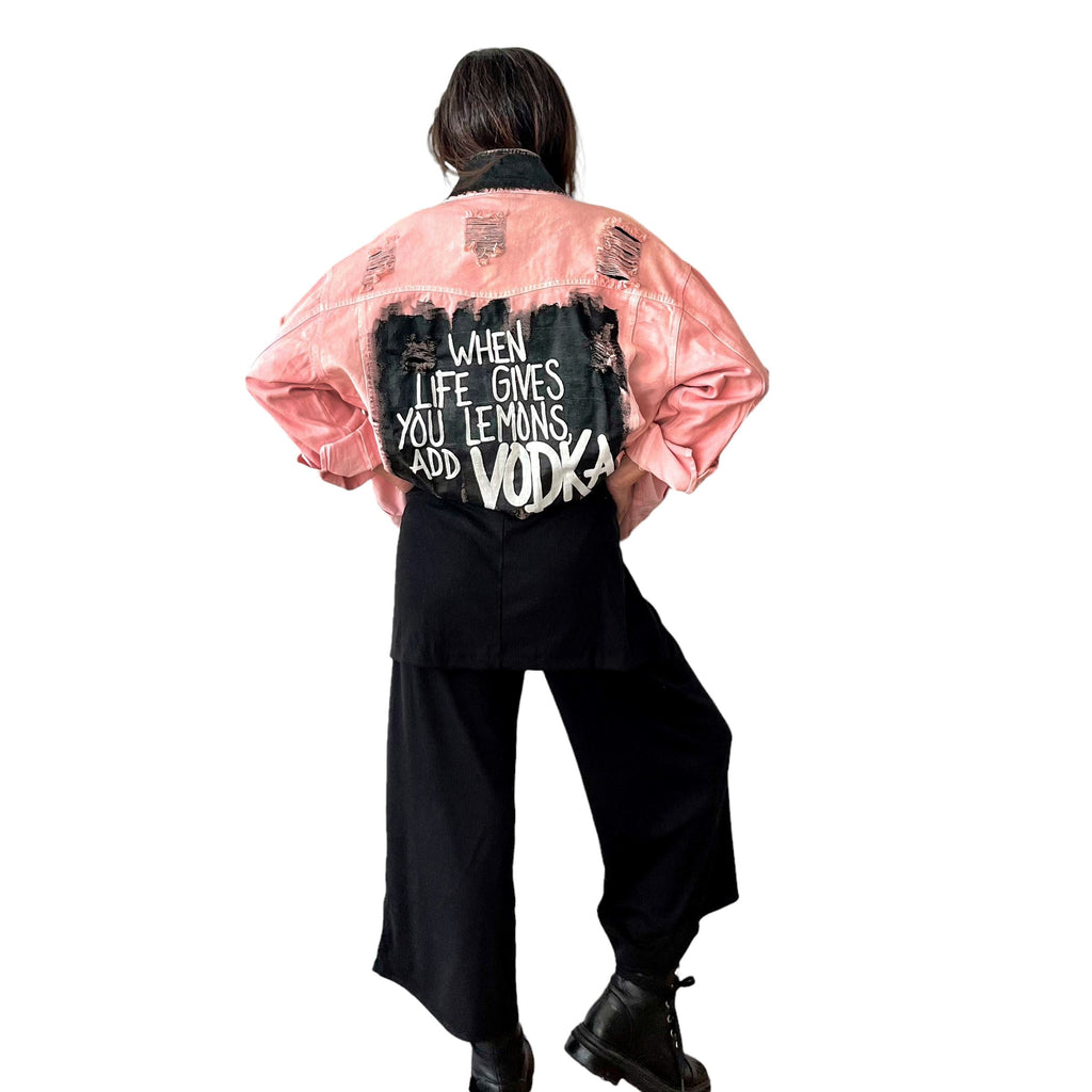 Buy Vodka Please' Denim Jacket by Wren + Glory