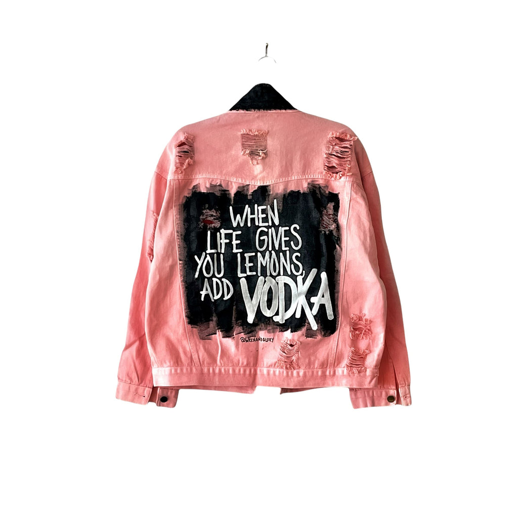 Buy Vodka Please' Denim Jacket by Wren + Glory
