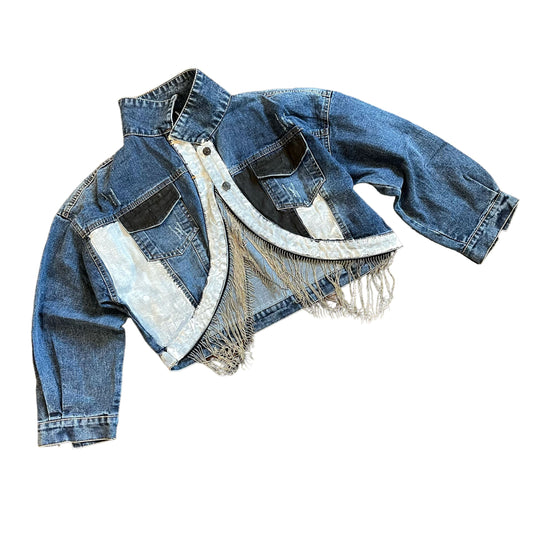 Buy Fringed And Beyond' Denim Jacket by Wren + Glory