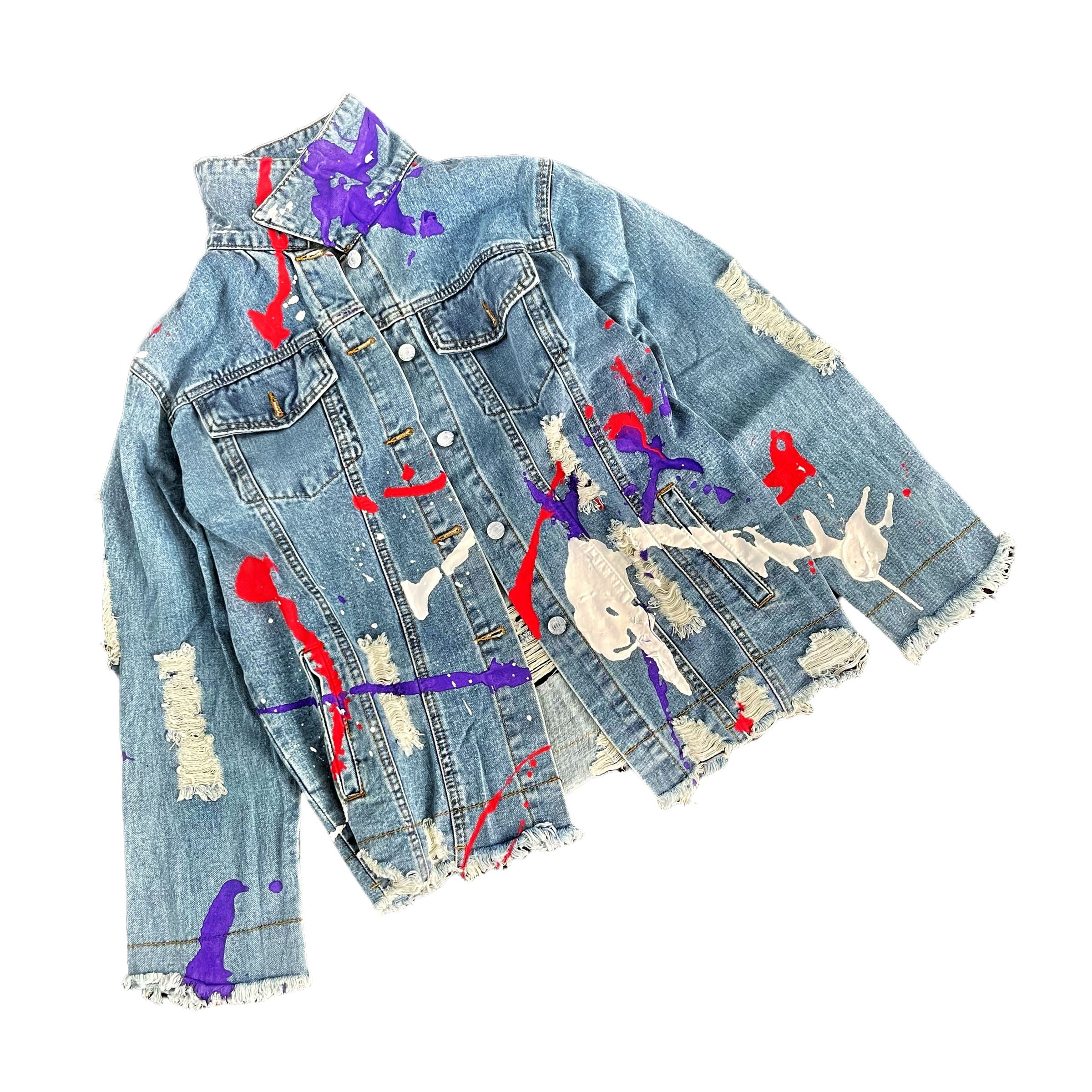 Buy Splatter World' Denim Jacket by Wren + Glory