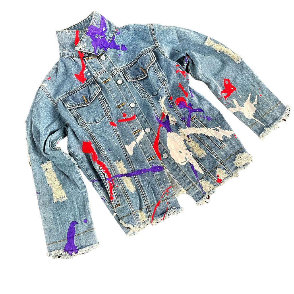 Buy Splatter World' Denim Jacket by Wren + Glory