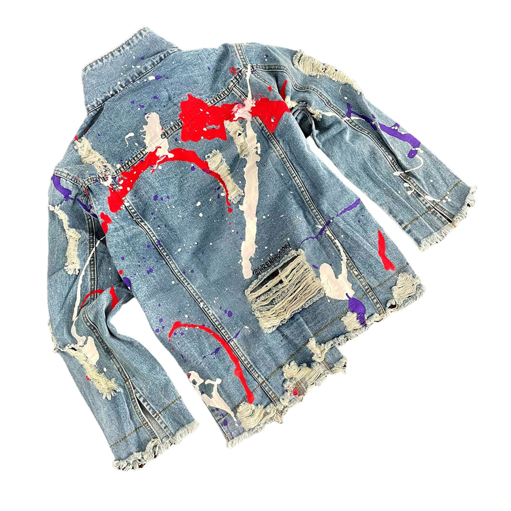 Buy Splatter World' Denim Jacket by Wren + Glory