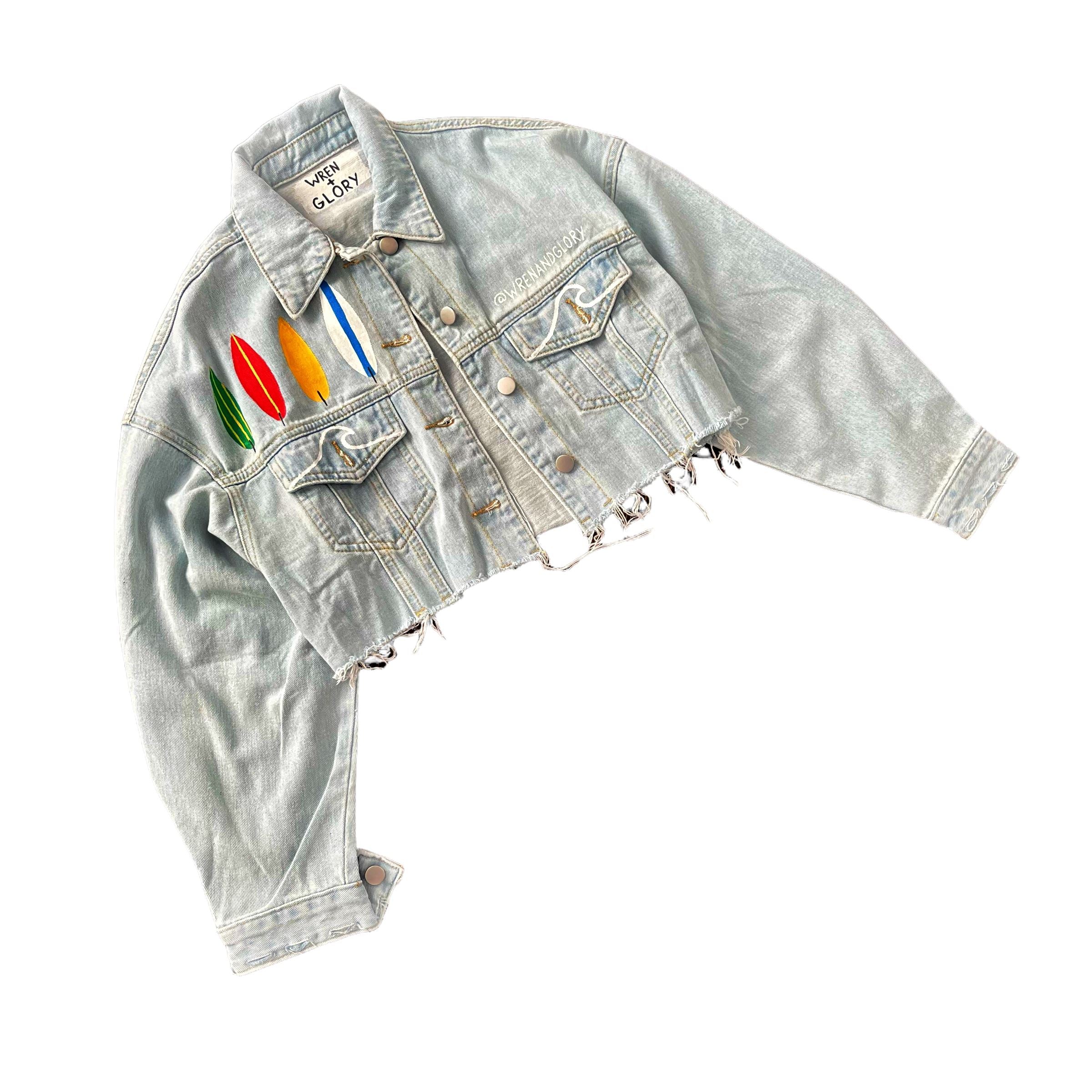 Buy Surfs Up' Denim Jacket by Wren + Glory