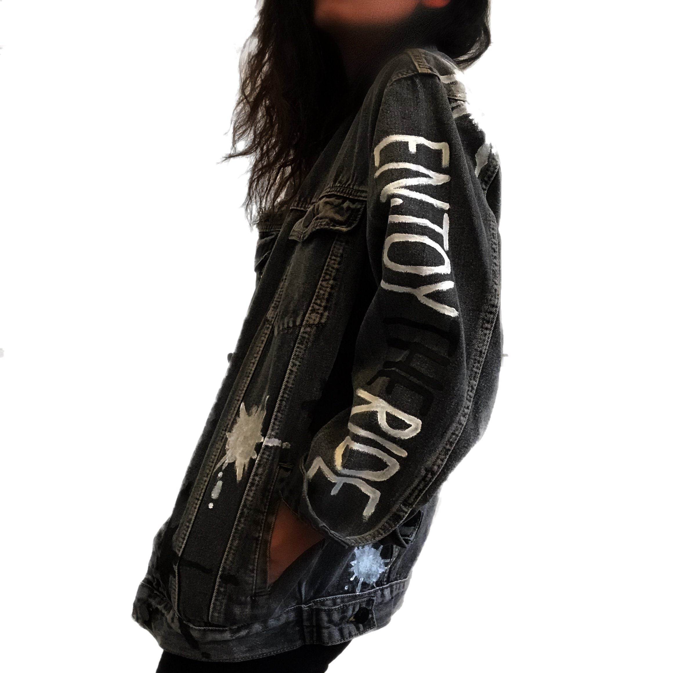 Buy ENJOY THE RIDE' (with your initial) DENIM JACKET by Wren + Glory