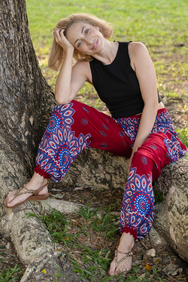 Buy Red Petal Pants by Hippie Pants