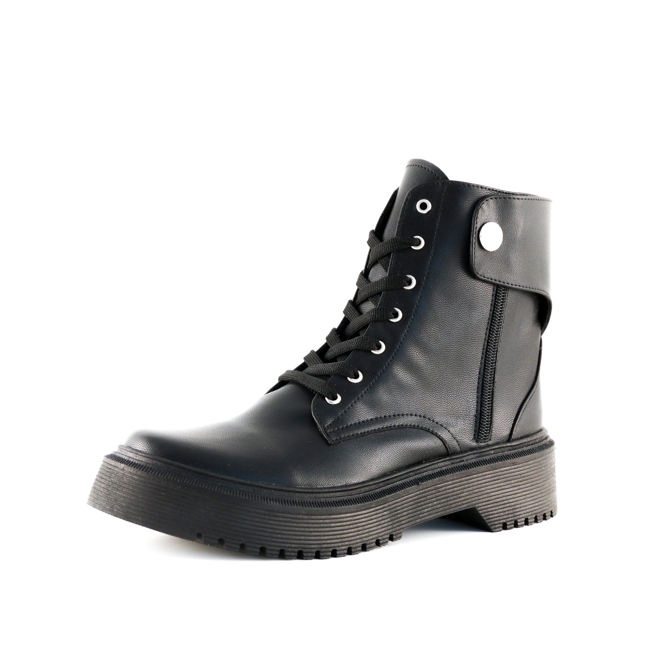 Buy Women's Runaway Combat Boots Black by Nest Shoes