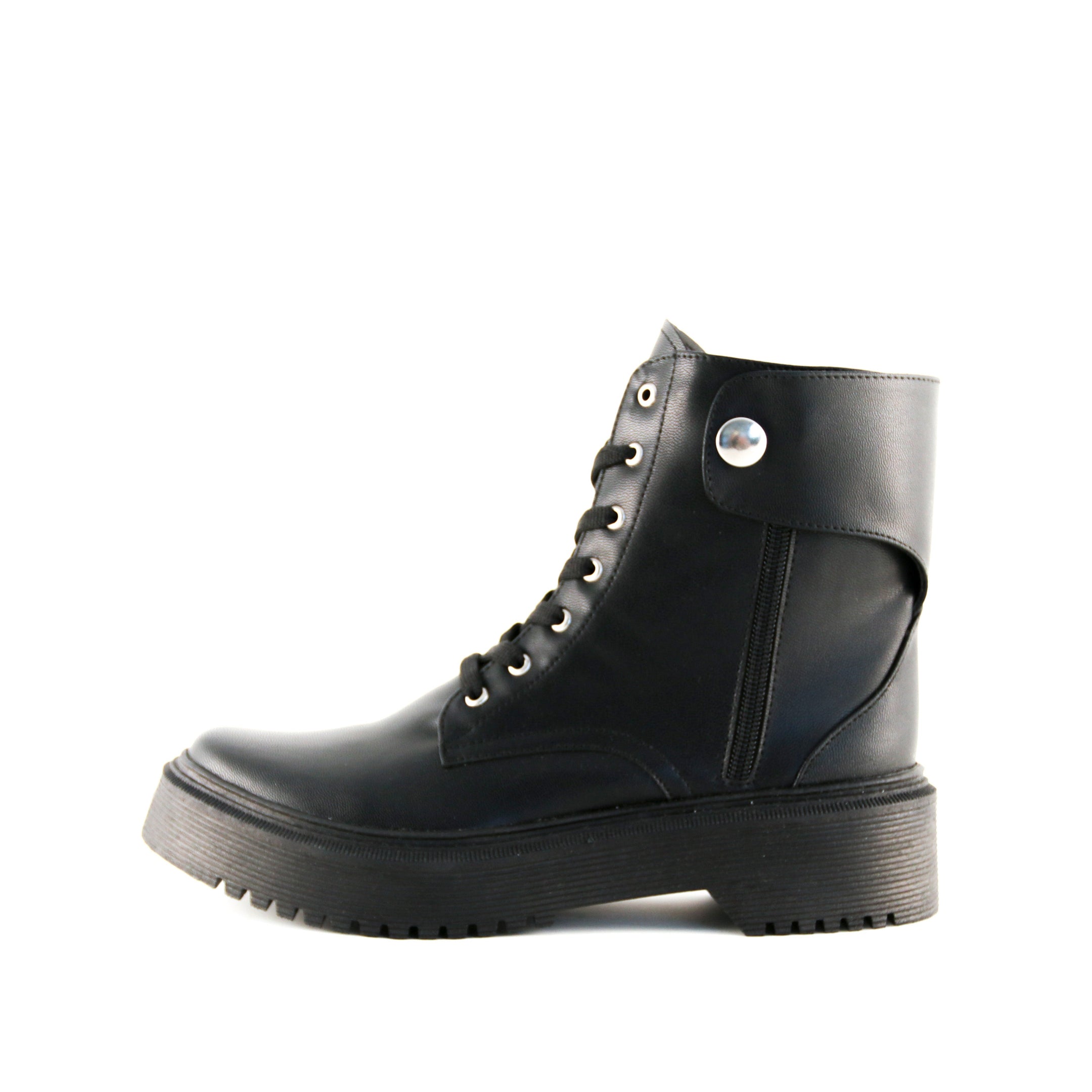 Buy Women's Runaway Combat Boots Black by Nest Shoes