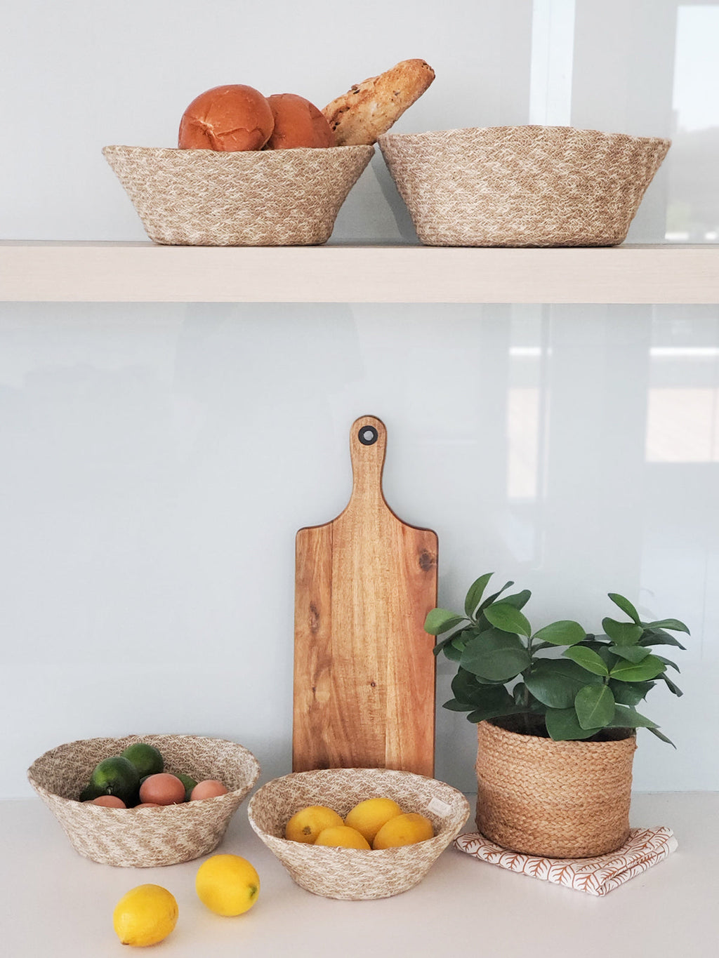 Buy Agora Woven Nesting Bowl (Set of 4) by KORISSA by KORISSA