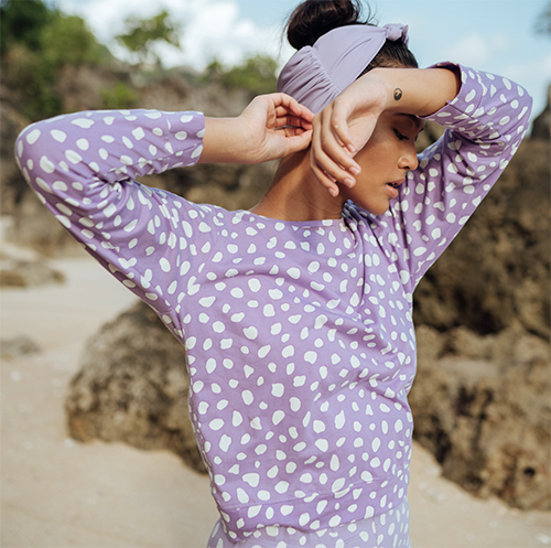 Buy ARNOLDI Organic Cotton Sweatshirt, in Lilac Purple by BrunnaCo