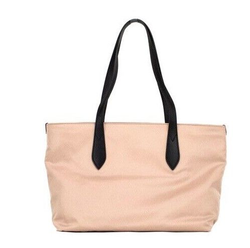 Small Rose Beige Logo Branded Econyl Nylon Tote Shoulder Handbag Purse