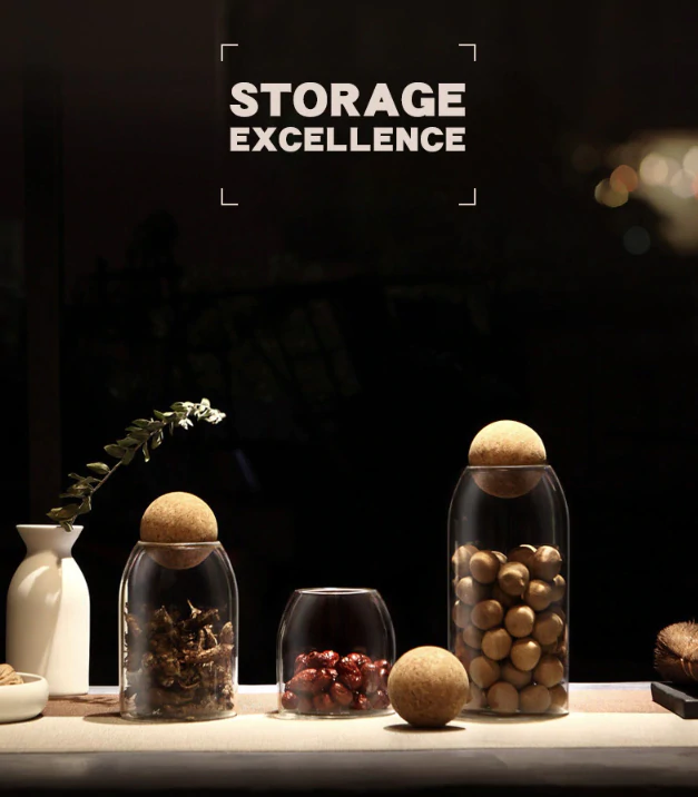 Buy Nordic Round Cork Storage Jar by Faz
