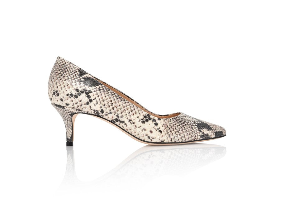 Buy Callie Natural Printed Wild Snake by Joan Oloff Shoes by Joan Oloff Shoes