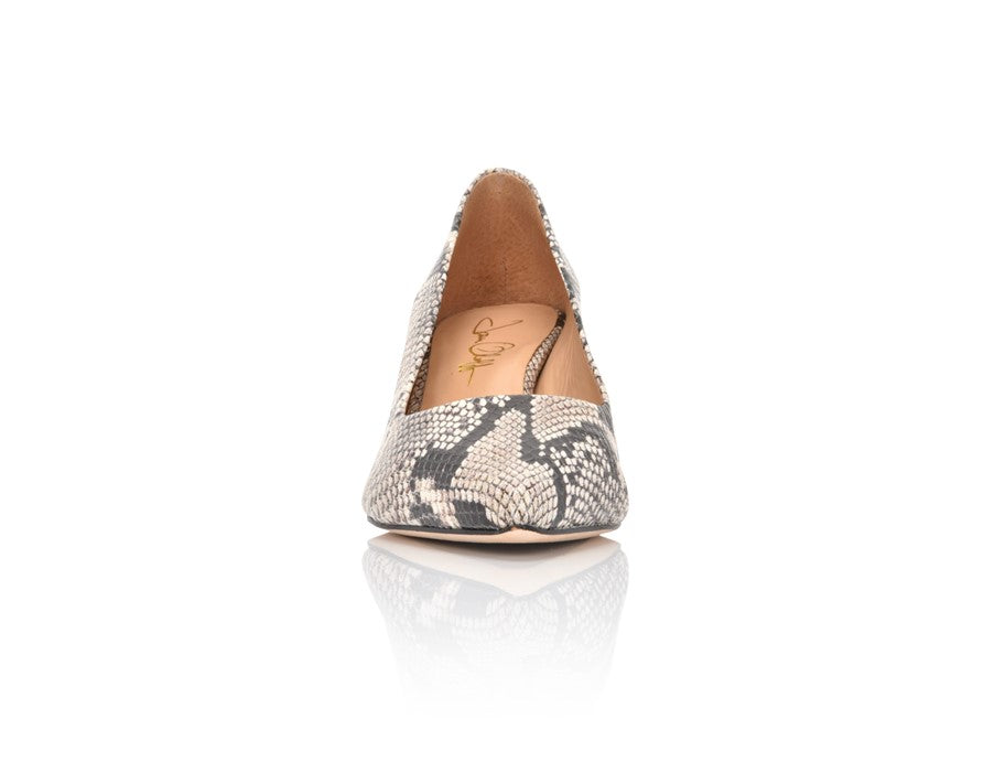 Buy Callie Natural Printed Wild Snake by Joan Oloff Shoes by Joan Oloff Shoes