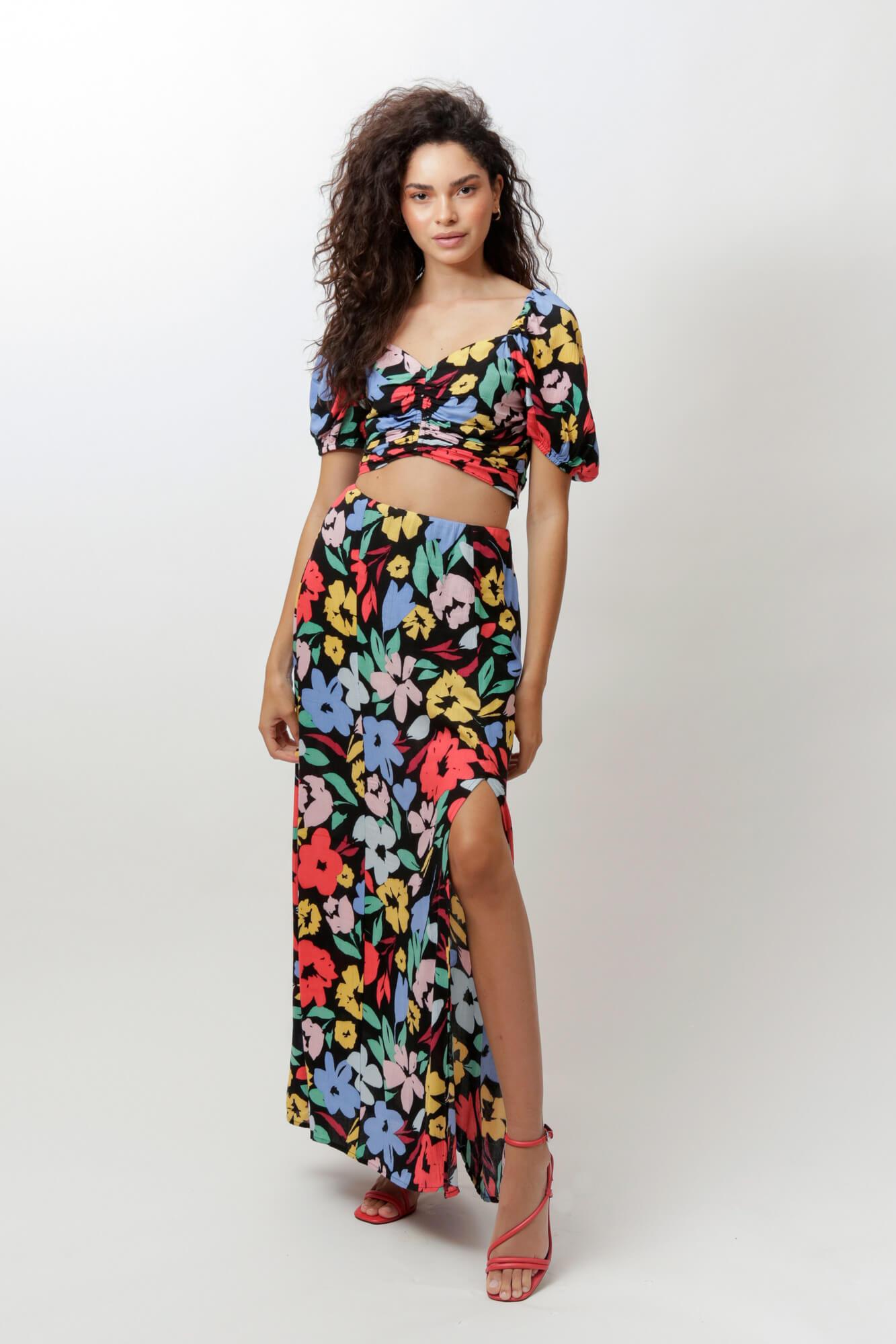 Cindy Crop Top and Skirt Two Piece Set