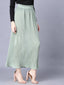 Buy Myshka Chiffon Solid Green Women Skirt by Distacart