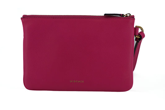 Pink Calf Leather Pouch Bag