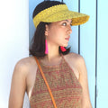 Buy Pandan Visor Hat - Turmeric Yellow by BrunnaCo