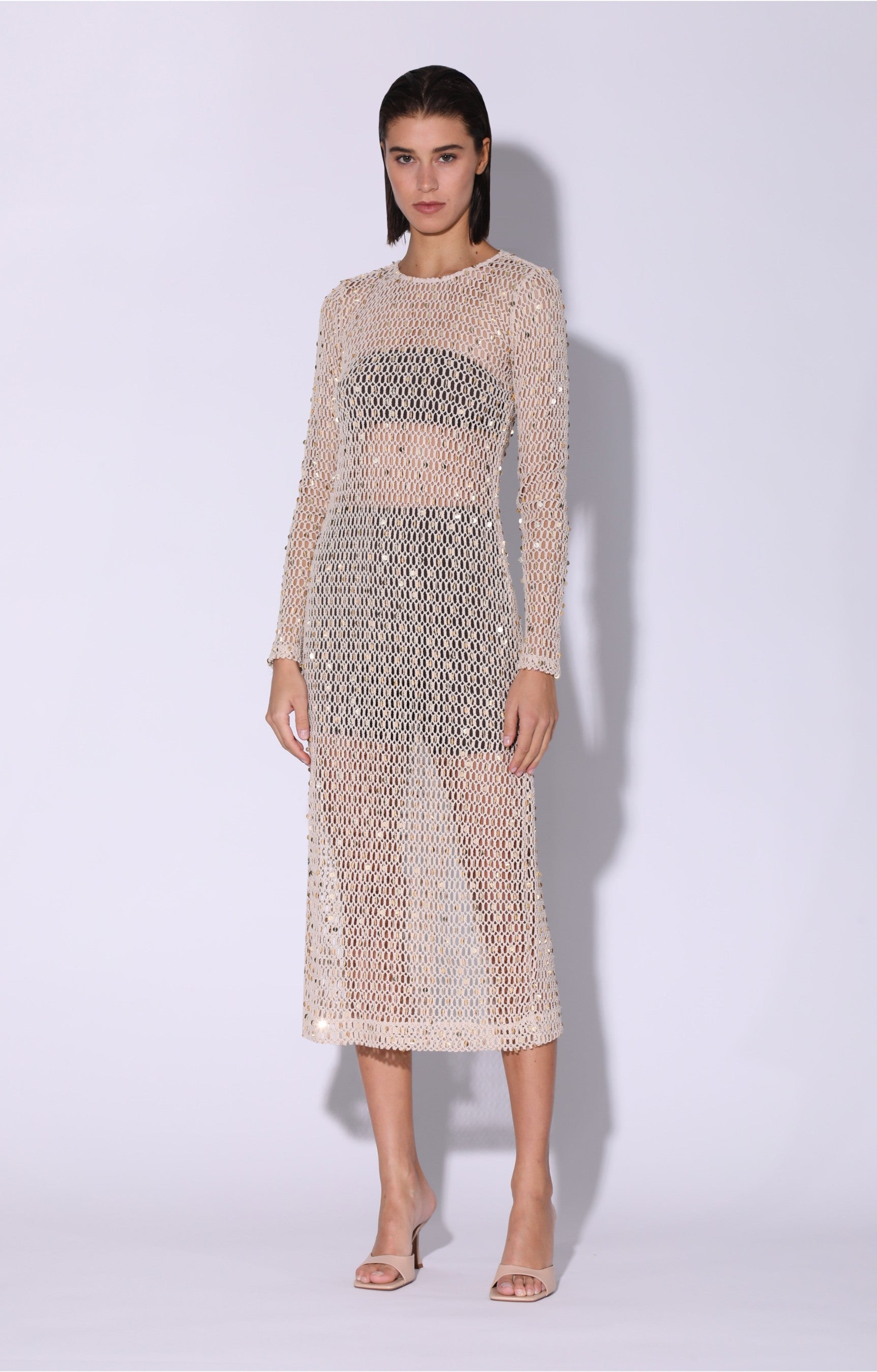 Buy Coco Dress, Crochet Sequin by Walter Baker