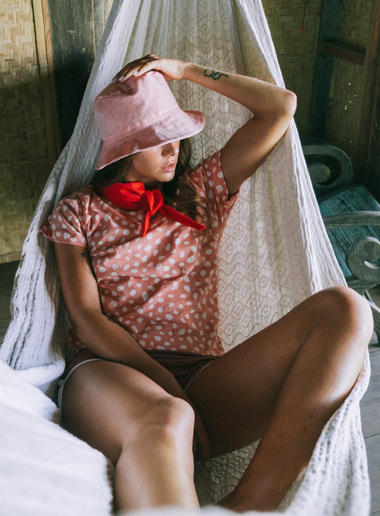 Buy WATU Seaside Linen Bucket Hat, in Salt Pink by BrunnaCo