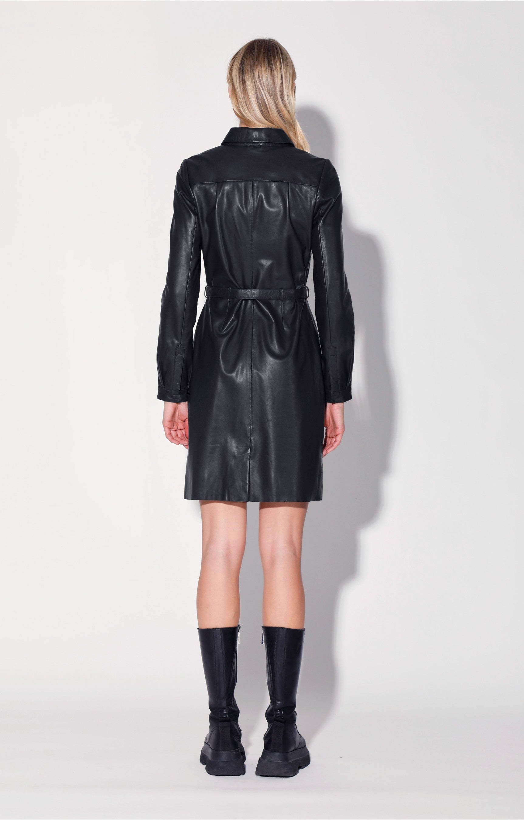 Buy Clara Dress, Black - Leather by Walter Baker