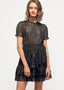 Lurex Yoryu Ruffle Dress In Black