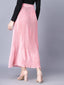 Buy Myshka Chiffon Solid Pink Women Skirt by Distacart