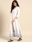 Buy Varanga White Geometric Printed Maxi Dress With Dupatta by Distacart