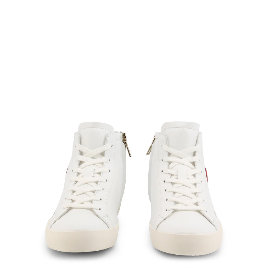 Buy Love Moschino Heart Logo High-Top Trainers by Love Moschino