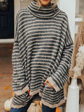 Buy Striped Turtleneck Sweater with Pockets by Faz