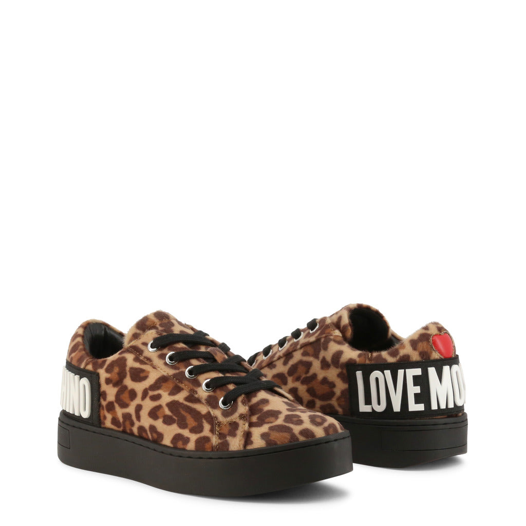 Love Moschino Round Toe Mid Top Sneakers