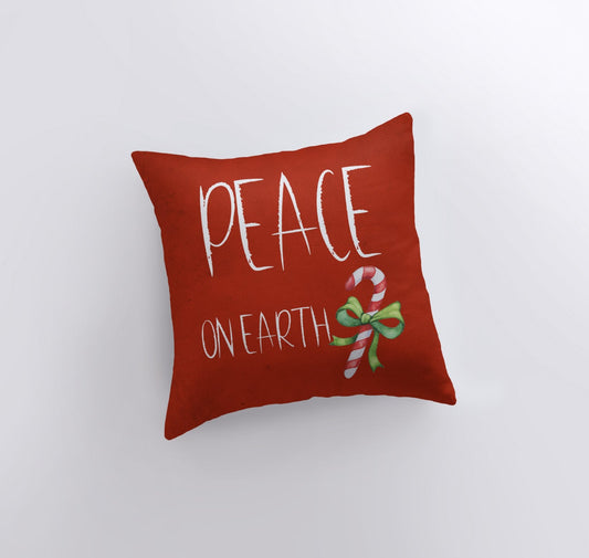 Buy Peace on Earth Red Throw Pillow Cover by UniikPillows