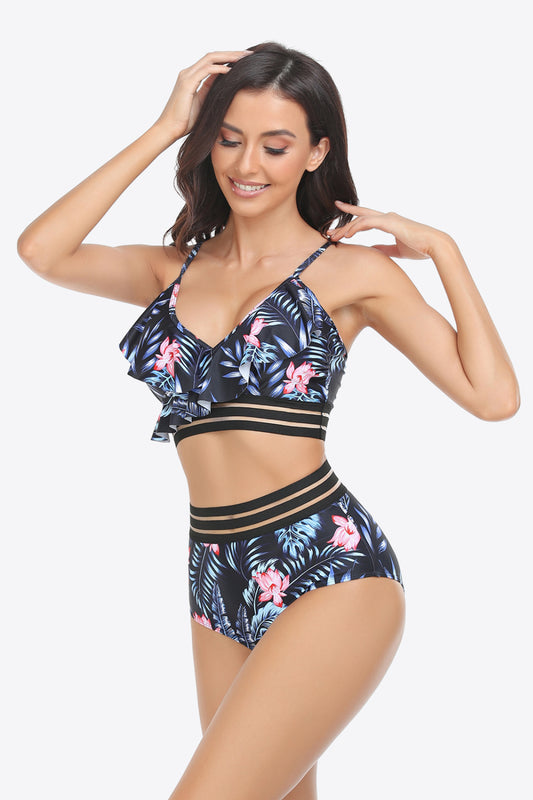 Buy Ruffled Plunge Bikini Set by Faz