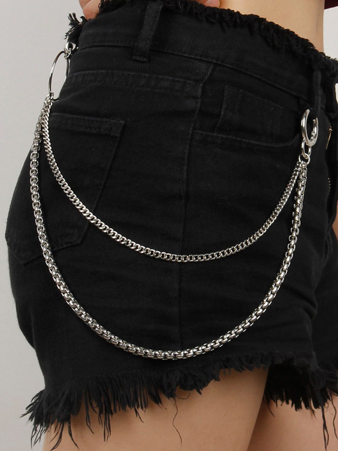 Buy Double-Layered Metal Chain Belt by Faz