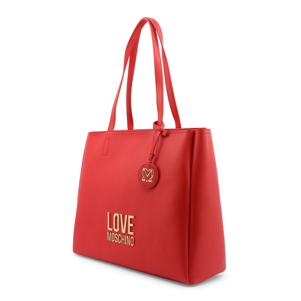 Buy Love Moschino Metal Logo Zipped Shopping Bag by Love Moschino