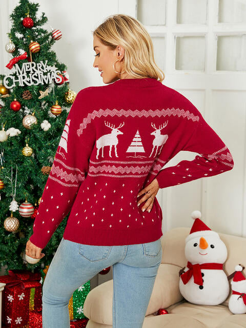 Reindeer Round Neck Sweater