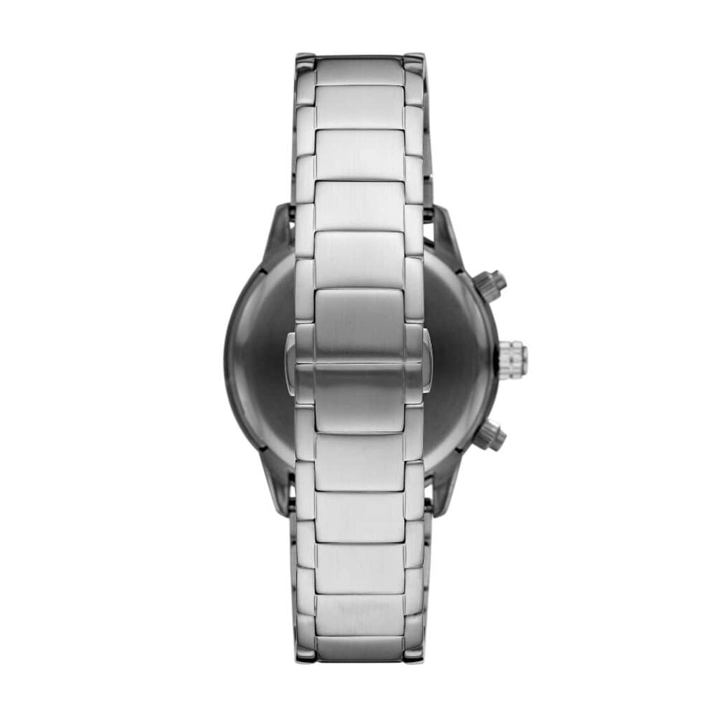 Silver Steel Chronograph Watch