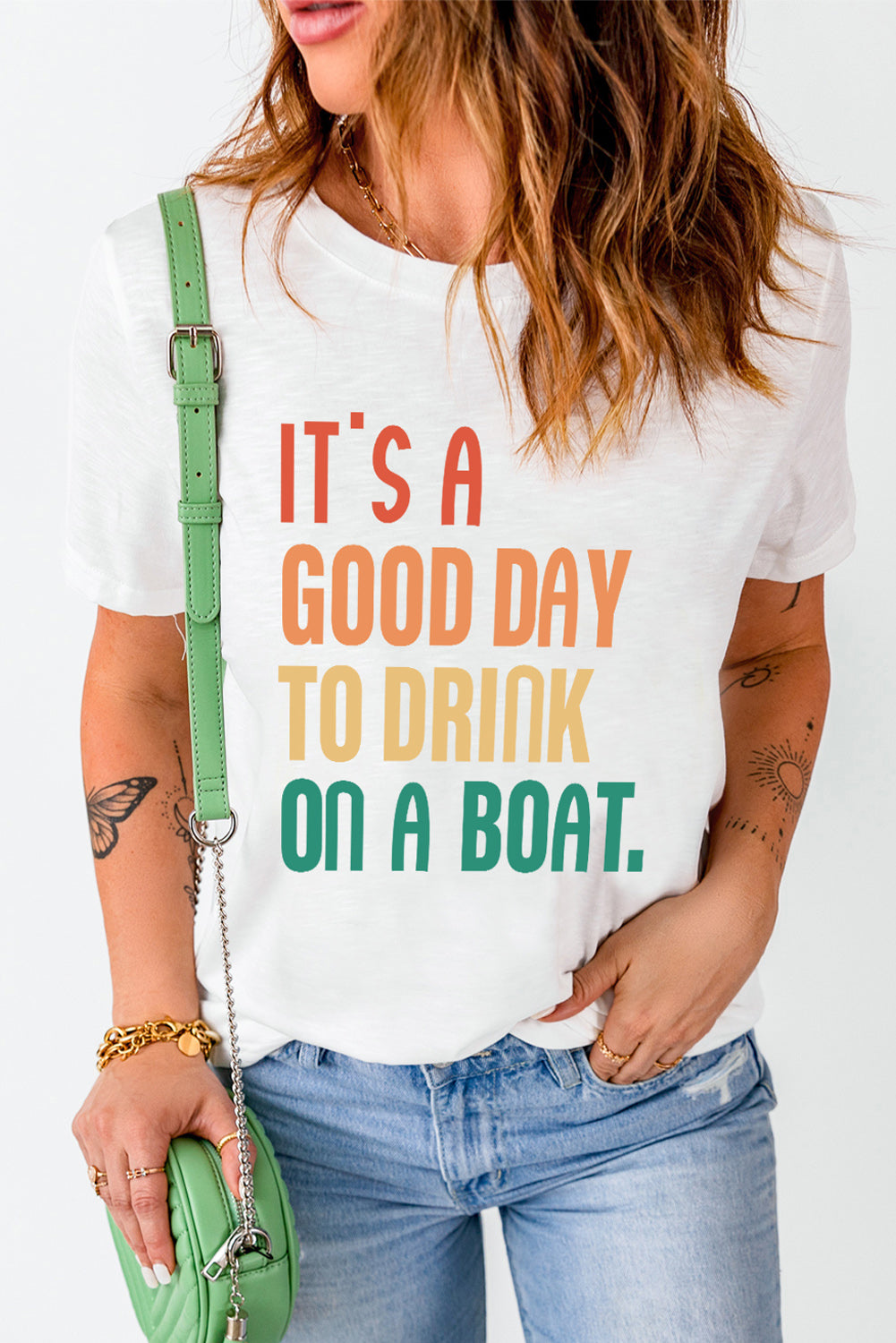 Buy IT'S A GOOD DAY TO DRINK ON A BOAT Graphic Tee by Faz