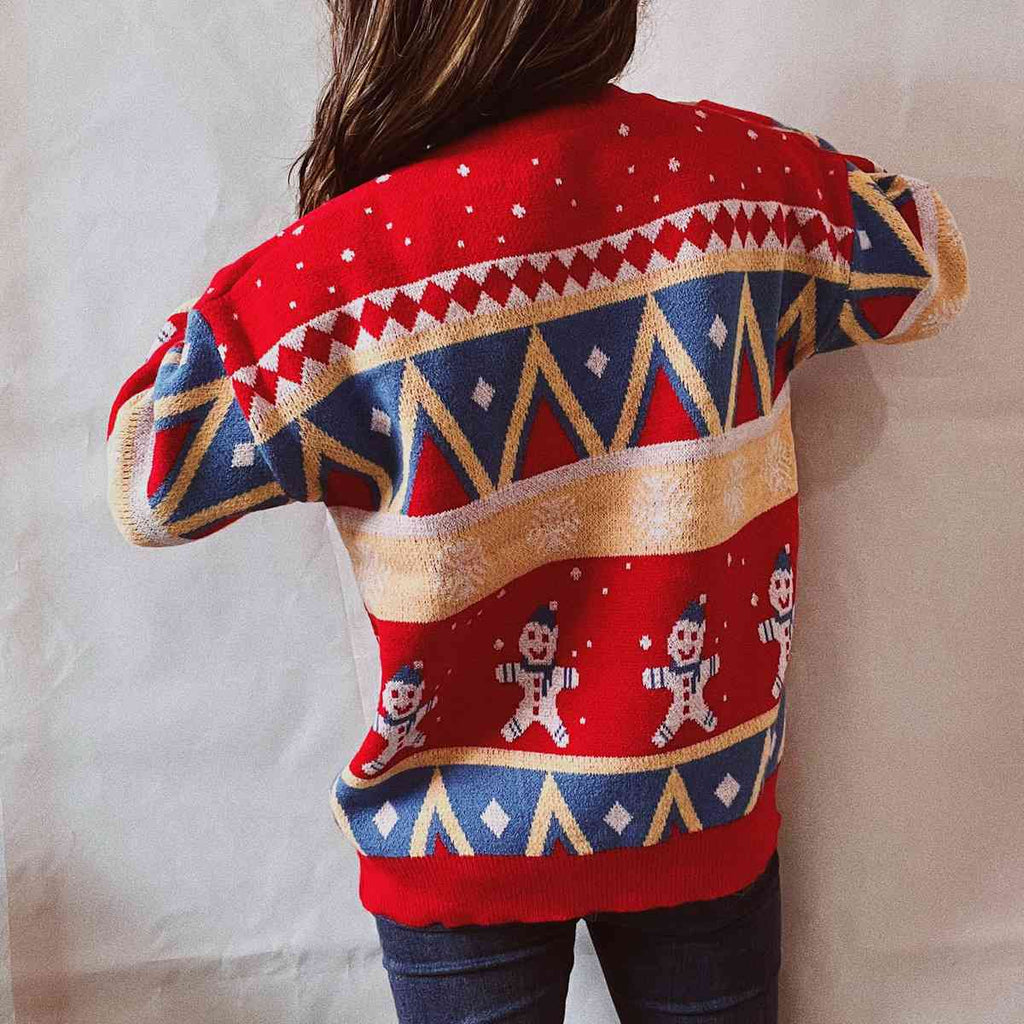 Buy Printed Round Neck Long Sleeve Sweater by Faz