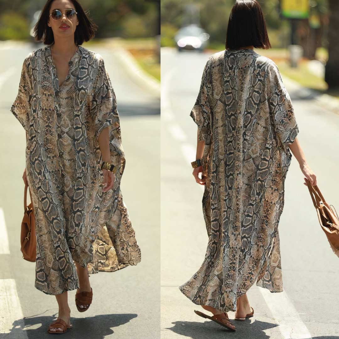 Wide Dress -Python Print