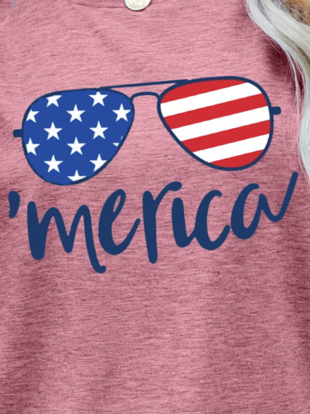 Buy US Flag Glasses Graphic Tee by Faz