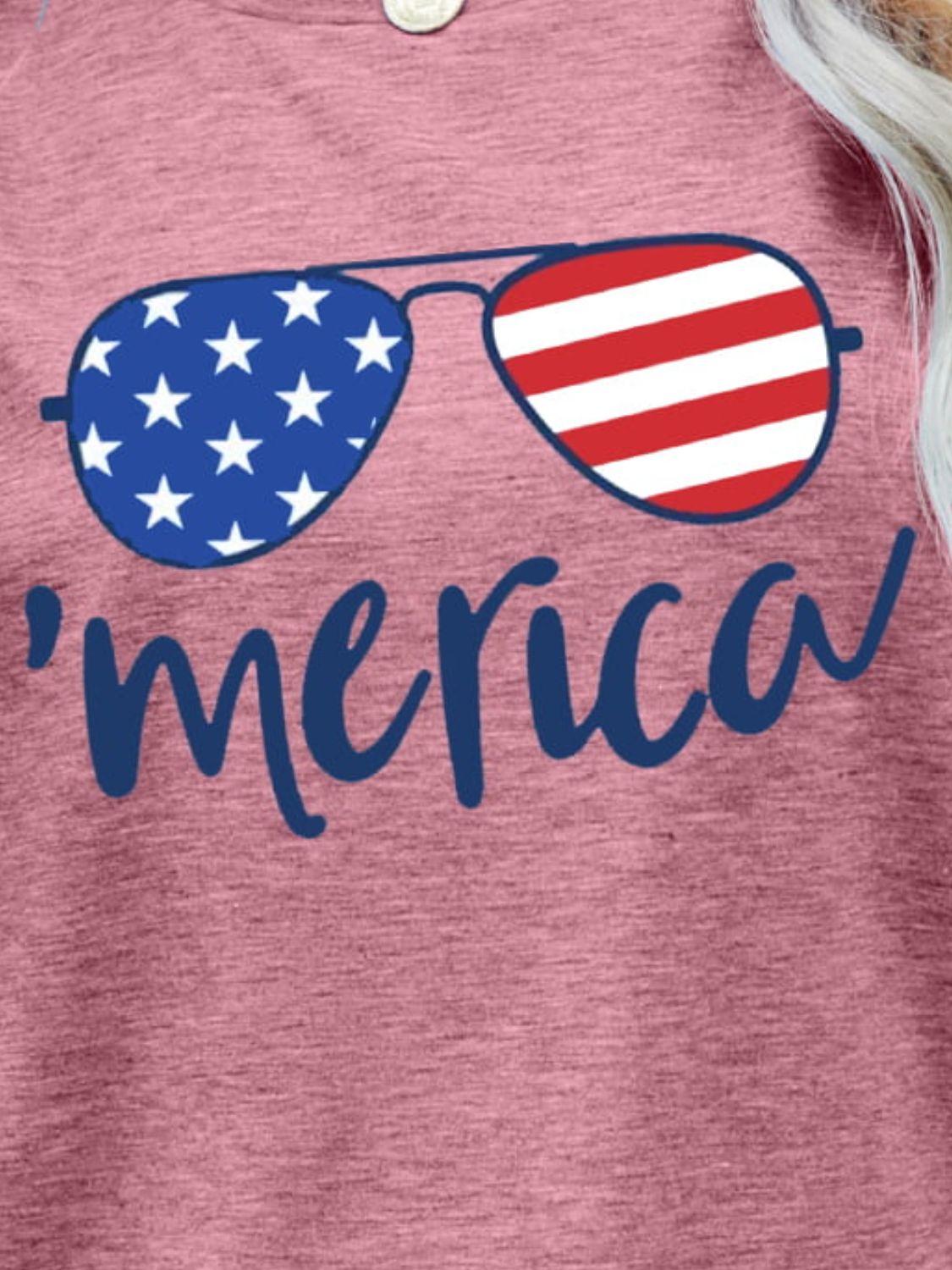 Buy US Flag Glasses Graphic Tee by Faz