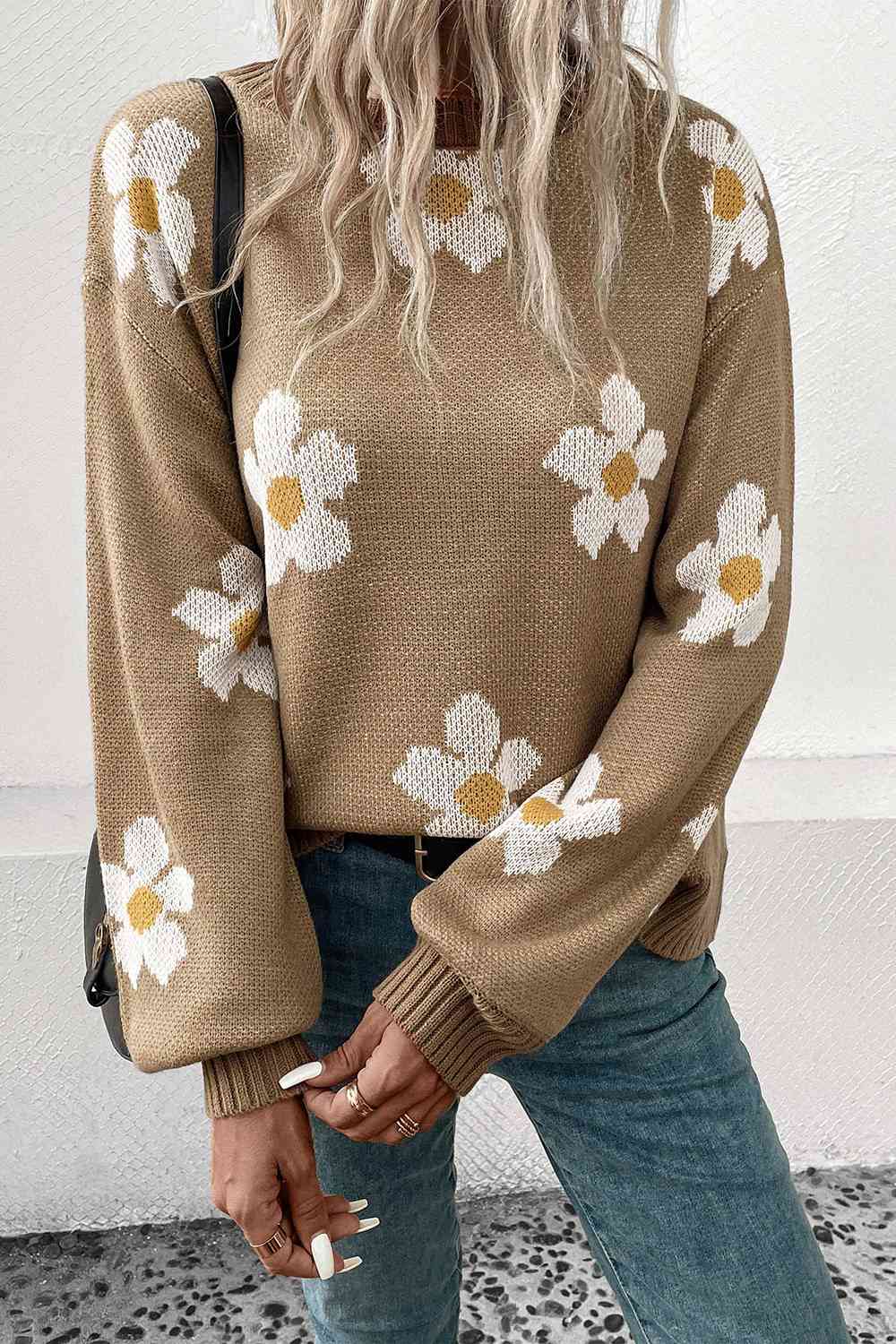 Buy Floral Dropped Shoulder Sweater by Hundredth