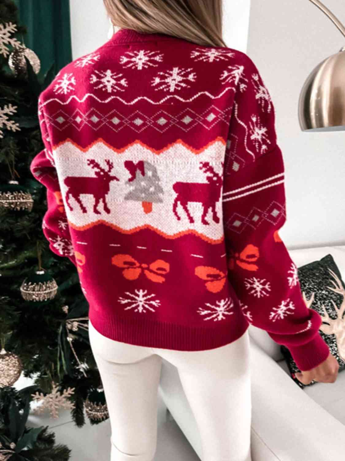 Reindeer Round Neck Sweater