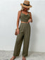 Buy Crisscross Back Cropped Top and Pants Set by Faz