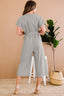 Buy Button Front Belted Cropped Jumpsuit with Pockets by Faz