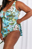 Buy Full Size Sail With Me V-Neck Swim Dress in Turquoise by Marina West Swim