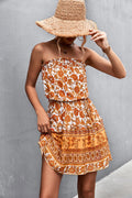 Buy Bohemian Frill Trim Strapless Dress by YO