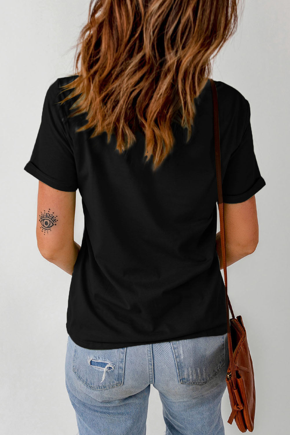 Buy Graphic Cuffed Sleeve Round Neck Tee by Faz